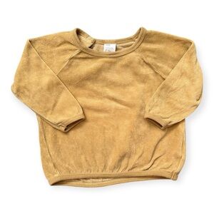 H&M mustard velour sweatshirt